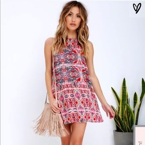 Lulu’s Major Design Red Print Swing Dress